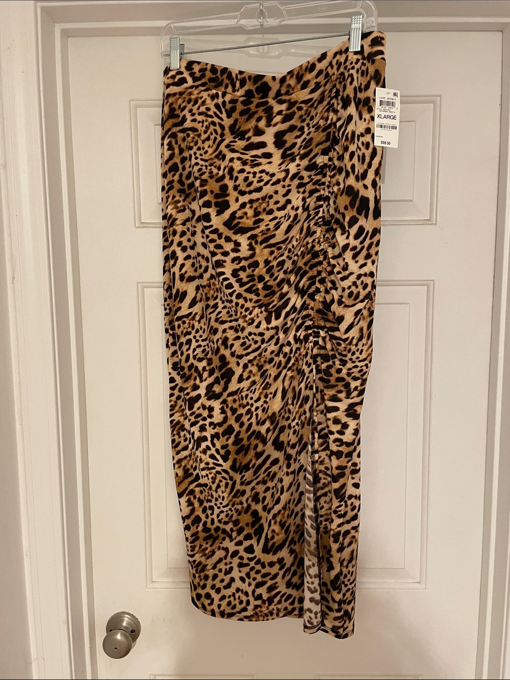 INC International Concepts Leopard-Print Midi Skirt - Tan, Black, Brown